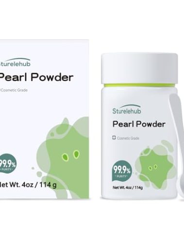Sturelehub Pearl Powder Organic, for Face, 4OZ / 114g 99.9% Purity, Cosmetic Grade, For DIY Mask, Cream And Lotion, Organic Pearl Powder For Homemade Cosmetics