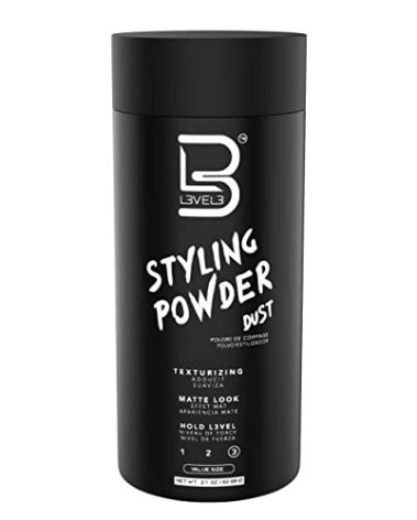 L3 Level 3 Styling Powder - Natural Look Mens Powder - Easy to Apply with No Oil or Greasy Residue (Large - 60 Grams)