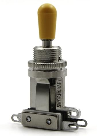 Switchcraft 3-Way Toggle Switch - Short Straight with Genuine Amber Switchcraft Tip for Les Paul Electric Guitars