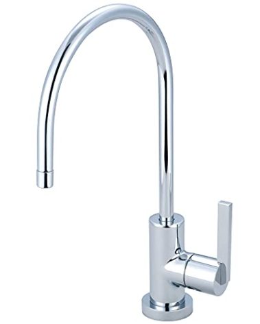 Kingston Brass KS8191CTL Continental Single‑Handle Cold‑Water Filtration Faucet, Polished Chrome, 5‑7/8 in. Reach