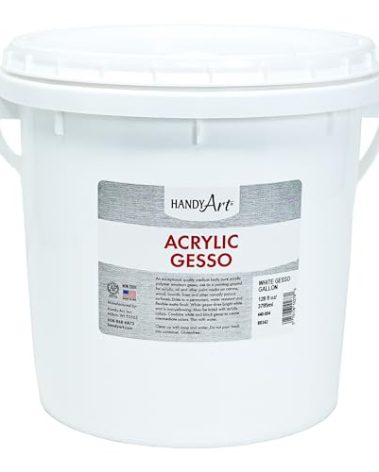 Handy Art Student Acrylic Gallon, White Gesso 128 Fl Oz (Pack of 1)