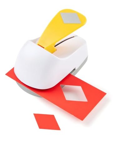 Craft Lever Punch 2 inch Rhombus Paper Punch Professional Tool for Paper Crafting DIY Projects，Gifts，Stationery，Education，Greeting Cards Arts Fun Projects