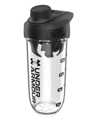 Under Armour UA 24oz Clarity Shaker Bottle Clear/Black OSFA