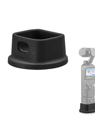 PCTC Silicone Non-Slip Desktop Mount for DJI Osmo Pocket 3, Lightweight and Compact, OSMO Pocket 3 Accessories (Silicone Black)