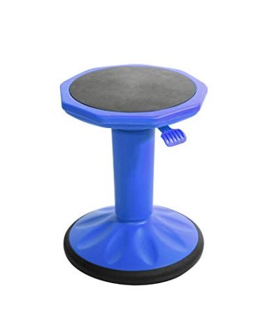 Pearington SitFree Height Adjustable Wobble Stool, Active Flexible Seating Chair for Kids and Adults - School and Office, Blue