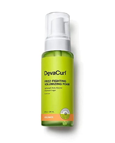 DevaCurl Frizz-Fighting Volumizing Foam Lightweight Body Booster | Adds Volume and Fullness | Up To 48 Hours Humidty Resistance | All Waves, Curls, and Coils