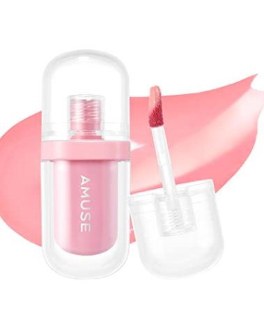 Amuse Seoul Jel-Fit Tint (01 Boksoonga Jelly) | Korean Jelly Lip Tint, Long-Lasting Lip Stain, Hydrating & Glossy, Hyaluronic Acid for Smooth Moisturized Lips, High Pigmentation, Vegan