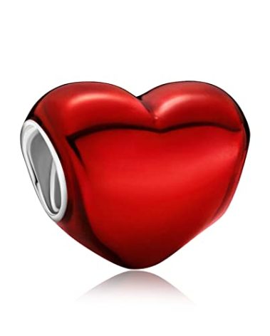 Alstade Red Love Charm 925 Sterling Silver Charms fits Bracelets and Necklace Pendant Bead Charms Jewelry Present for Women Family Friends