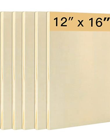 FVIEXE 6PCS Wood Panels for Painting, 12 x 16 Inch Craft Wood Canvas Panel Boards Unfinished Wooden Painting Pouring Panel Board for Arts & Crafts, 3/4 Inch Deep