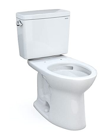 TOTO Drake Two-Piece Elongated 1.6 GPF TORNADO FLUSH Toilet with CEFIONTECT, Cotton White - CST776CSG#01