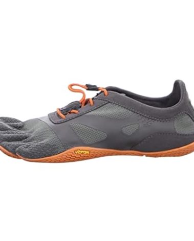 Vibram Women's FiveFingers KSO EVO | Barefoot Cross-Training Shoe for Balance and Stability, Grey/Orange, 35 EU / 6-6.5 US