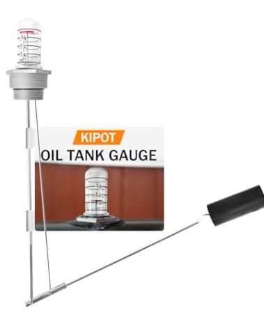 KIPOT Oil Tank Gauge Fuel Level Gauge Fit for 275, 330 Vertical Oil Tank Compatible with 1 1/2”, 2” Hole