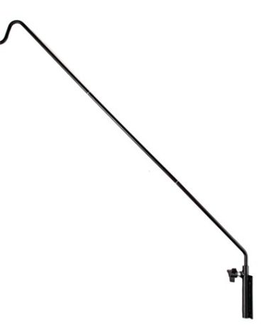 Home-X Deck Hook for Railing - Extendable Reach Deck Bird Feeder Hanger 28-44 inch with Wall Mount Bracket - Ideal for Bird Feeders, Planters, Lanterns, Wind Chimes and More