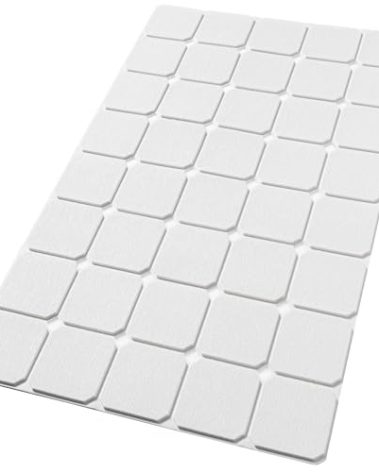 Kinbear Bath Mat for Textured Tub: Silicone Bathtub Mat Foldable Shower Mat Non Slip Tub Mat No Suction Cups 28 X 17.7Inch - White