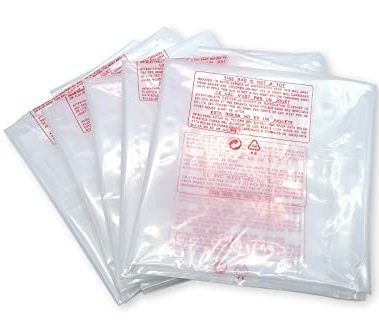 Taytools 5 Pack 31” x 46” Clear Plastic Dust Collector Replacement Bags to Fit 20” Diameter Filter Drums Super Strong 5 mil Thick