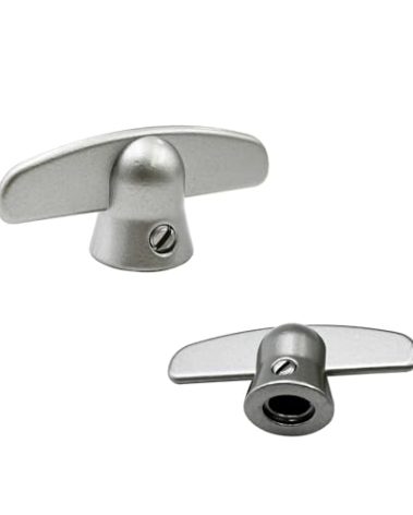 Follde for Pella Window T-Crank, T-Crank Window Handle, 3/8" Spline Size (2 Pack) (Matte Grey)