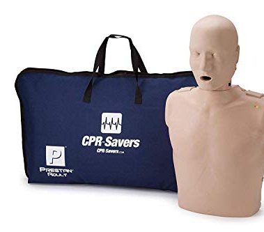 CPR Savers Prestan Professional Adult CPR Training Manikin with 2019 AHA Feedback Monitor, Medium Skin, PP-AM-100M-MS