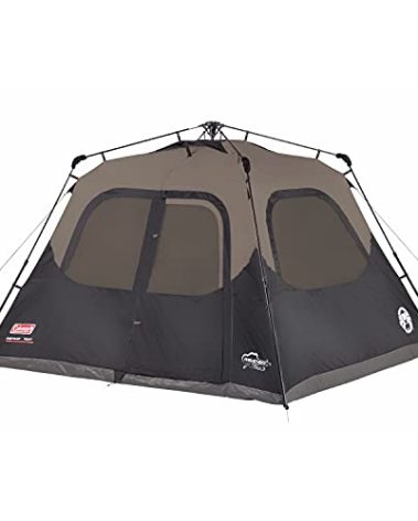 Coleman Instant Tent with 1-Minute Setup, 4/6/8/10 Person Tent with Pre-Attached Poles, Air Vent, & Carry Bag