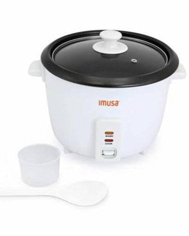 IMUSA USA GAU-00013 Electric Nonstick Rice Cooker 8-Cup (Uncooked) 16-Cup (Cooked), White