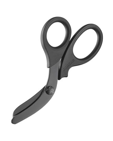 XSHEAR® 7.5” Black Titanium Coated Extreme Duty Trauma Shears. Tough and Durable Medical Scissors for the Paramedic, EMT, Nurse or any Emergency Healthcare Provider