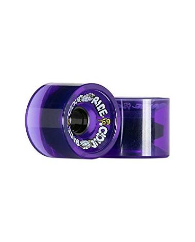Cloud Ride! Wheels Cruiser 69mm 78A Longboard Wheels, Clear Purple
