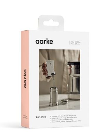 Aarke Enriched Filter Refill Granules - Minerals Infused for Alkaline pH, Eco-Friendly, 8-Week Performance, Compatible With Purifier Pitchers (3 pack)