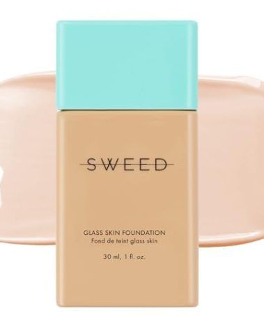 SWEED - Glass Skin Foundation | Long-Lasting Fluid Formula | Hydrate, Moisturize, Lift, Plump, Protect | Vegan, Cruelty-Free, Clean Beauty (01 LIGHT C)