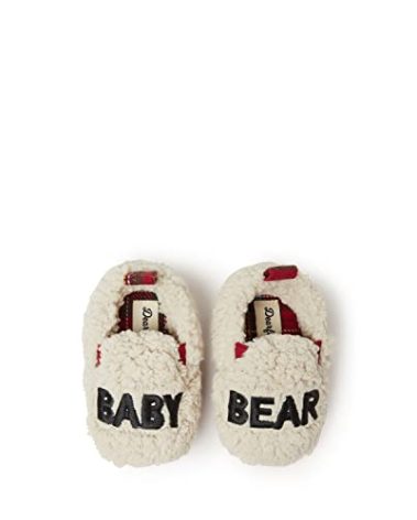 Dearfoams Unisex Lil Slipper, Baby Bear Crème Brulee, 3 6 Months Infant