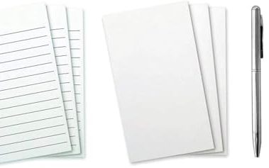 Wellspring Flip Note Refill Set: Lined Refill Pad (3 Pack), Blank Refill Pad (3 Pack) and 2 Flip Note Mini Pens