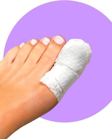 MediMitt ToeMitt Big Toe Bandages Non-Adhesive (Full Coverage Big Toe Bandage) (with Absorbent Pad, Large (Pack of 10))