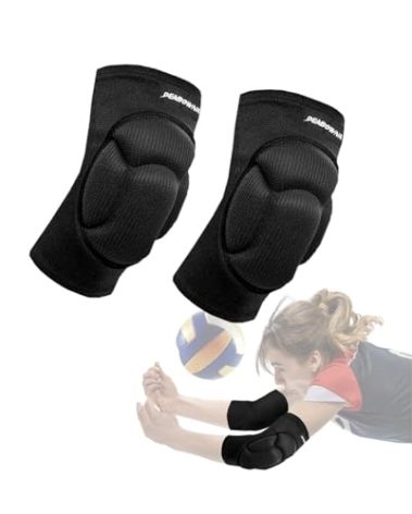 Peabownn Volleyball Elbow Pads Women 2XS-3XL - Kids Teens Elbow Protector with Thicken Sponge Padding Breathable Stretchy CottonBiking Volleyball Basketball Football Skating Dancing -L