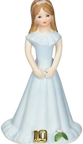 Enesco Growing Up Girls “Brunette Age 10” Porcelain Figurine, 5.5”