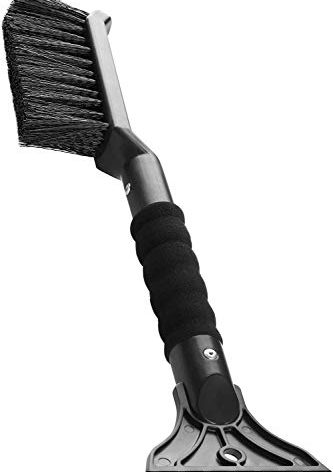 OxGord 2-in-1 Ice Scraper & Snow Brush - No Scratch w/Soft Bristle Best for Frost Remover & Broom Removal Tool - Auto Windshield Window Cleaning Kit - Heavy Duty Winter Car Accessories w/Grip Handle​