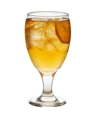 Libbey Classic Glass Goblets Set Of 12, Dishwasher Safe 16.25 Oz Drinking Goblets for Tea, Sangria and More, Ideal Stemmed Water Glasses for Parties