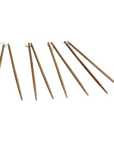 IMUSA 4 Pack 13.5" Bamboo Cooking Chopsticks,Brown