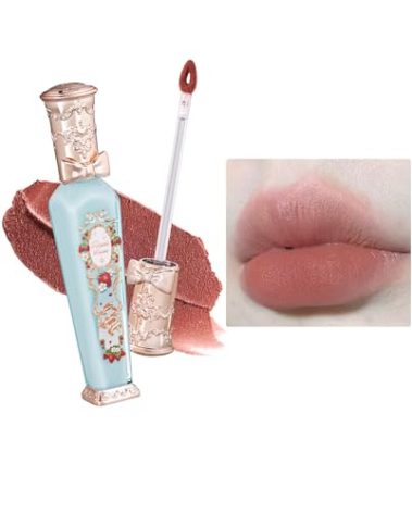 Flower Knows Strawberry Rococo Cloud Lip Cream,Long Lasting Warm Brown Nude Matte Lipstick,Hydrating Lip Stain,Transfer& Smudge Proof Velvet Liquid Lipstick for Girls&Women,0.12 Fl Oz(S03 Caffe Mocha)