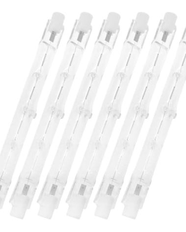 Yocimango R7S 118mm Type T Light Bulb Halogen Light Bulbs Double Filament Flooded Halogen Tube Bulb for Working Landscape Lamp Floor Lamp 6PCS