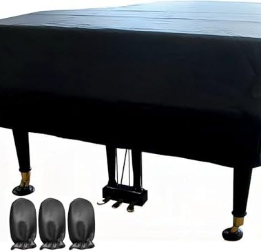 PCLOOV-Grand Piano Cover-Elegant Black Appearance-Waterproof, Dustproof, Sunscreen and Scratch Proof -Baby Grand Piano Cover（71.0in/180cm）