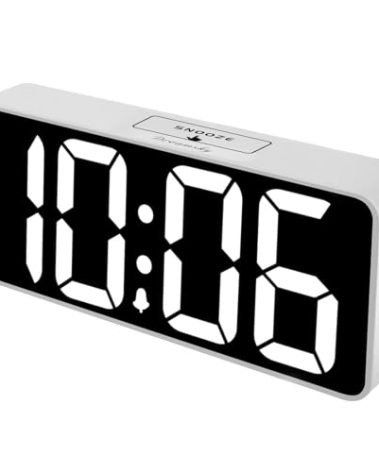 DreamSky Large Digital Alarm Clock Big Numbers for Seniors & Visually Impaired, 9 Inches Electric Clocks for Bedroom, Jumbo Display Fully Dimmable Brightness, USB Ports, Adjustable Alarm Volume