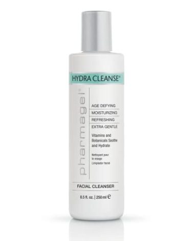 Pharmagel Hydra Cleanse Water Rinseable Facial Cleanser for All Skin Types | Natural Face Wash | Hydrating, Age Defying, and Revitalizing Face Cleanser | 8.5 fl. oz.