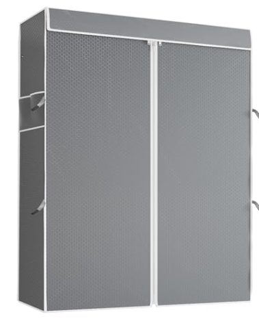 VIPEK Cover ONLY for V2/V2S/V7/R4/R3 Plus Clothes Rack, Dustproof Zippered Polyester Fabric Cover, Sturdy, Wrinkle Resistance, Breathability Keep Garments Dry, 46.1" L X 17.7" W X 75.2" H, Gray