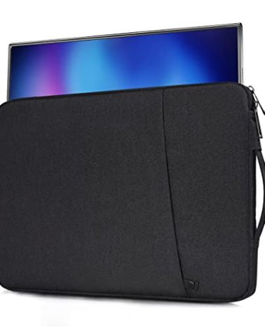 18.5 Inch Portable Monitor Case Sleeve Bag Compatible with Most Large 18.5 Inch Portable Monitor Water Resistant Carrying Pouch Bag with Pocket(18.1x11.8 Inch)