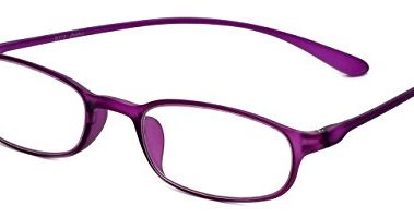 Calabria 718 Flexie Oval Reading Glasses +4.00 Violet Men/Women Bendable Single Power Readers Flexible Durable TR90 Frame