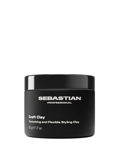 Sebastian Professional Craft Clay with Matte Finish | Remoldable Texturizing Hair Styling Clay for Natural Hold | 1.7 oz