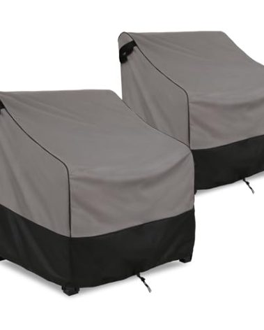 FORSPARK Patio Furniture Covers Waterproof, Heavy Duty Lawn Chair Covers 2 packs, Fits up to 33 W x 34 D x 31 H Inches