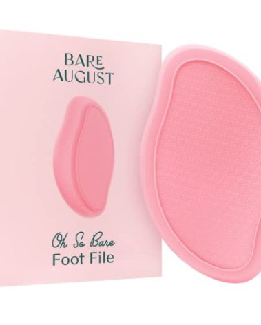 Bare August Glass Foot File Callus Remover- Heel Scraper & in Shower Foot Scrubber Dead Skin Remover - Pedicure Foot Buffer for Soft Feet