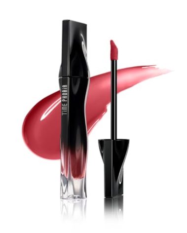 TIMEPHORIA Stellar Dust Lip Stain 06 Nerose, Transfer-Proof &Smudge-Proof Lip Gloss, Rose Pink Tinted Glossy Finish, High-Pigment Vibrant Color, Hydrating Lightweight Long-Lasting Lip Makeup for Women