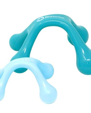 BioSwiss 2-Pack Handheld Full Body Massager, 4-Leg Pressure Point Tool for Back, Neck, and Shoulder, Includes 1 Large and 1 Small