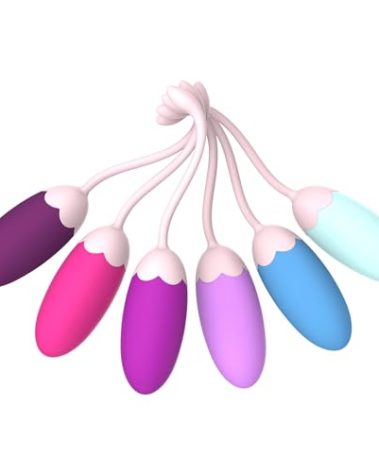 FENHUA Kegel Exercise System–Pelvic Floor Strengthening- Set of 6 Premium Silicone Kegel Exercise Weights & Control with Training Kit for Women: Beginners & Advanced