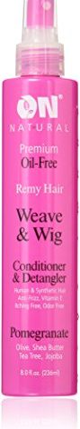 On Natural Weave & Wig Conditioner & Detangler, Pomegranate, 8 Fluid Ounce